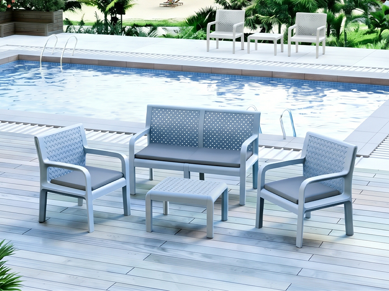 Imperial Serenity 4-Piece Outdoor Patio Set Grey
